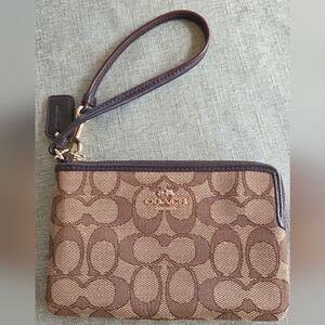 COACH Corner Zip Wristlet